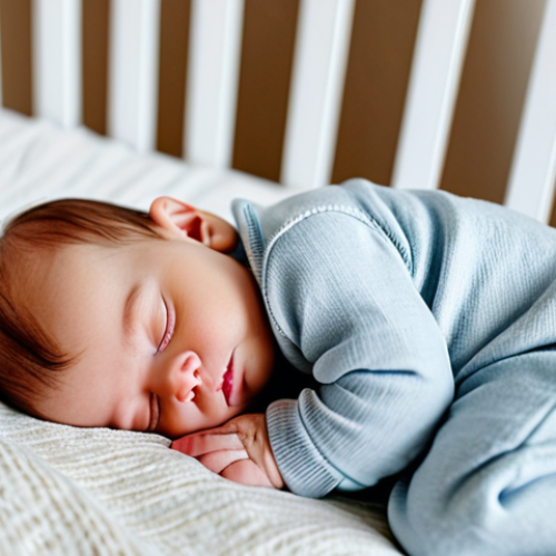 Home 11 **
A newborn baby in a cozy, light-filled room (26-28°C), gently swaddled in soft cotton clothes, sleeping peacefully in a crib. Safe for work, appropriate content, fully clothed, modest, family-friendly. Perfect anatomy, correct proportions, natural pose, well-formed hands, proper finger count, natural body proportions.
**