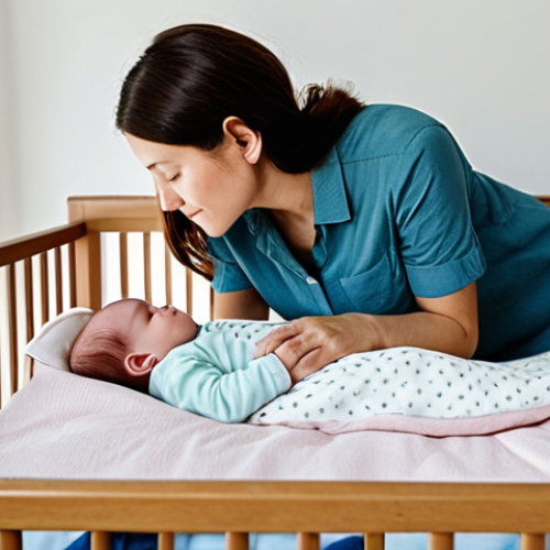 Home 6 **
"A new mother, fully clothed in comfortable, modest attire, resting peacefully while her baby sleeps soundly in a nearby crib. The scene is set in a cozy, well-lit nursery with soft colors and gentle lighting. Safe for work, appropriate content, professional, perfect anatomy, natural proportions, family-friendly, well-formed hands, proper finger count, natural body proportions."
**