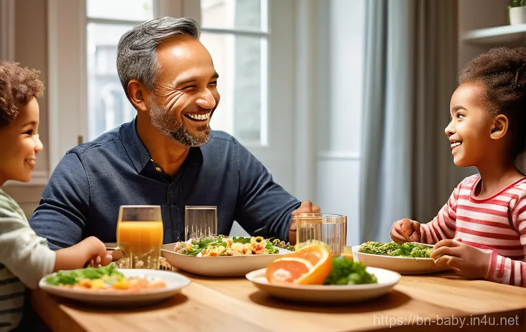 아기 식사 예절 가르치기 - **Prompt:** A cheerful toddler, around 2-3 years old, wearing a clean, brightly colored t-shirt and ...