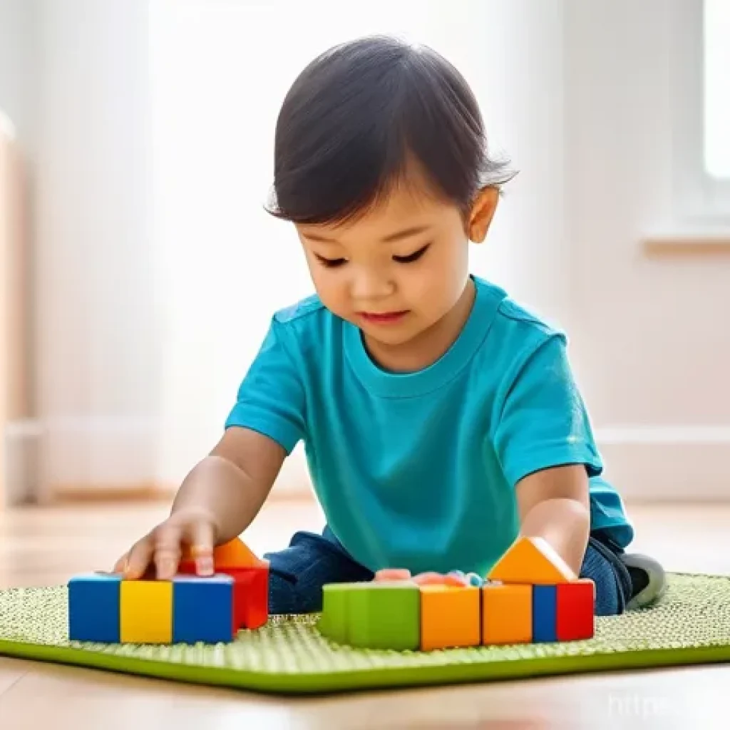 아이 창의력 키우기 활동 - **Prompt 1: Joyful Creative Play with Building Blocks**
    "A young child, approximately 6-8 years ...