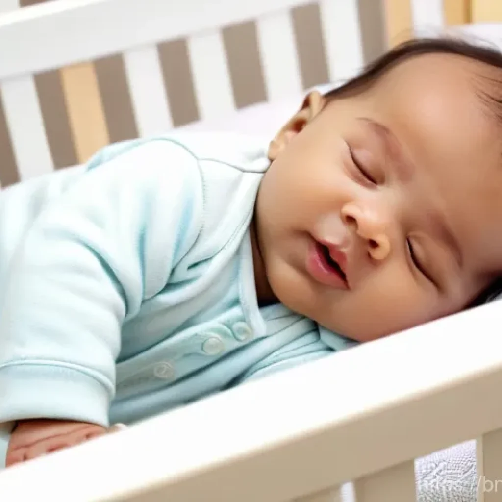 아기 침대 대여 서비스 - **Prompt 1: Peaceful Baby Sleep in a Safe Crib**
    A close-up, warm, and inviting shot of a happy,...