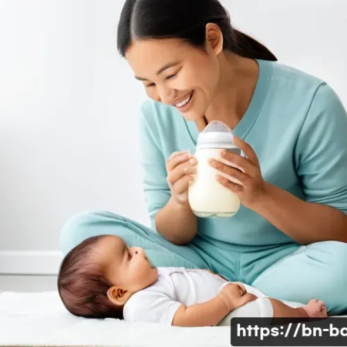 아기와 친환경 용품 활용 - **Prompt:** A heartwarming scene featuring a smiling parent (mother or father) gently holding their ...