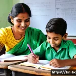 다자녀 혜택 - **Prompt 1: Educational Empowerment for a Multi-Child Family**
    A bright, wide-angle shot of a Ba...